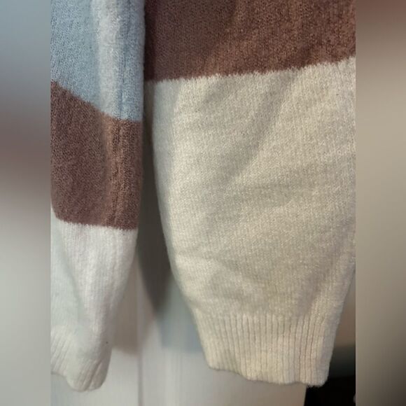 Promesa sweater colorblock stripe M/L top pullover long sleeve EUC - Picture 6 of 15